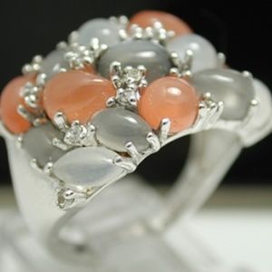 LORENZO Genuine Moonstone Ring